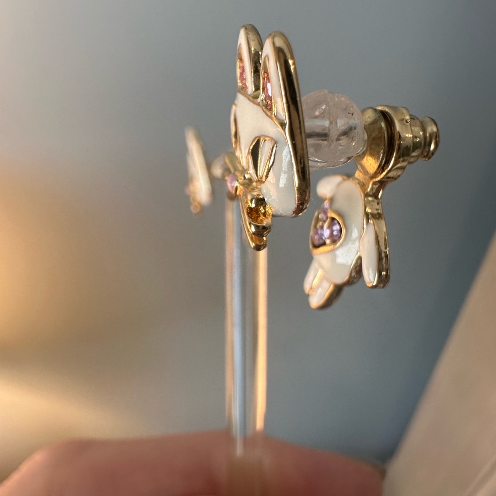 Cat earrings, posts - Picture 4 of 4